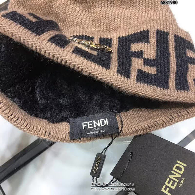 FENDI芬迪 最新冬季百搭羊毛針織帽款 6881980 LLWJ7359